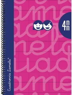 CUADERNO ESPIRAL 4º 80H 90G 4MM FUCSIA CUADROVIA EXTRADURA